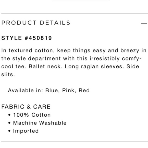 Ann Taylor LOFT Red Long Sleeve Textured Long sleeve Tee - Picture 2 of 2